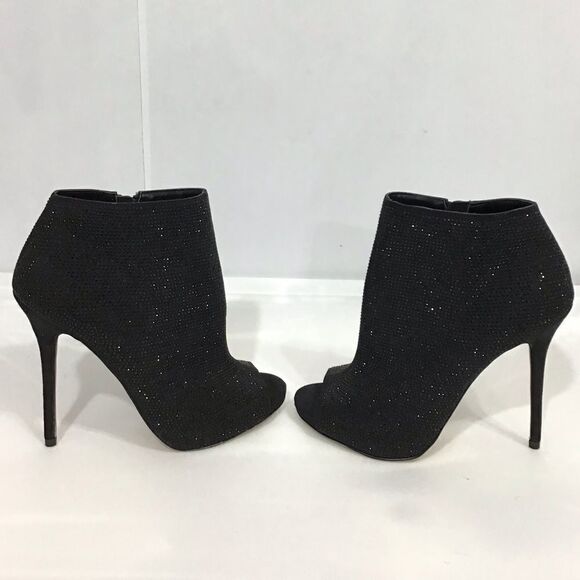 Kurt Keiger Black Giddy Embellished Open Toe 120mm Stiletto Heel Boots - Picture 3 of 11